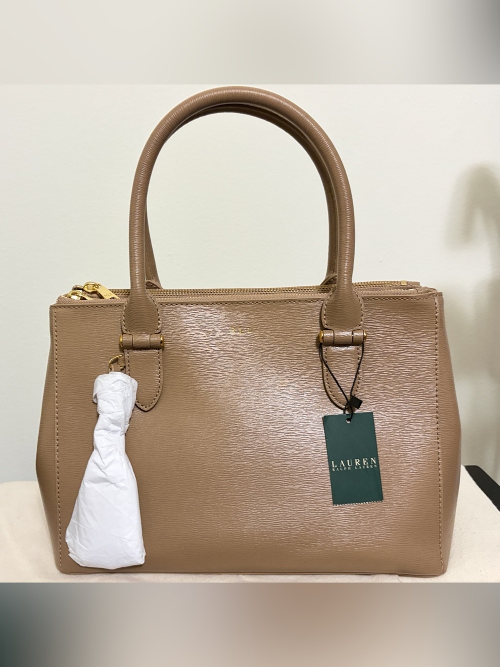NWT Lauren Ralph Lauren Desert Newbury Satchel
